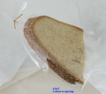 Bread lt brown set x 2slices  11x8cm   12/144