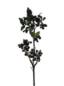 Berry & leaves branch  66cm   purple/green  6/72