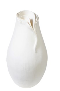 Rounded Scallop Vase 56cm  cream   1/2