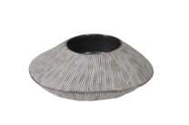 Sea shell candle 12cm   grey   6/36